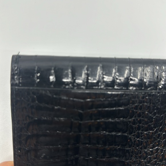 Nordstrom black crocodile leather wallet organizer - Picture 3 of 7